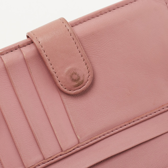 BOTTEGA VENETA Pink Intrecciato Leather French Compact Wallet - Picture 3 of 8